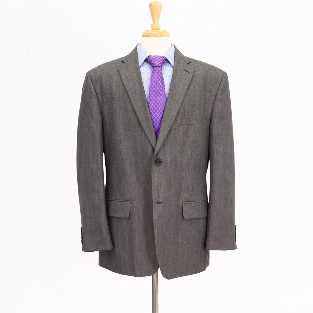 John Bartlett 44R Gray Striped 2-Button Sport Coat Blazer Jacket B928